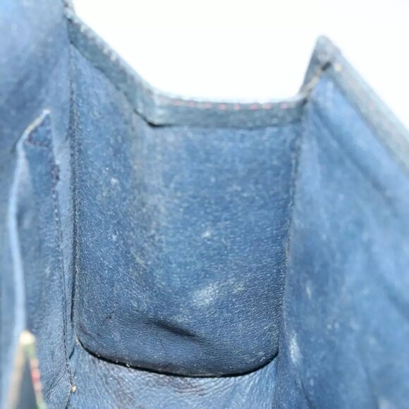 GUCCI GG Supreme Sherry Line Clutch Bag PVC Navy Red 89 01 030 Auth - Picture 12 of 13